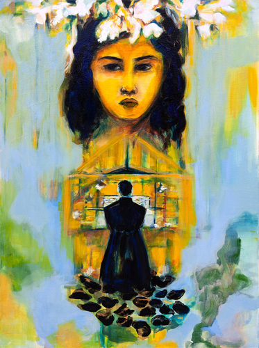 Blind to One's Own Beauty | 40" x 30" | Oil on canvas | 2021-2023