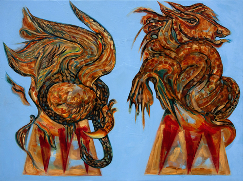 Boundless faith of the Augurs | 30" x 40" | Oil on canvas | 2021-2023