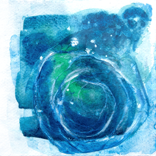 Cosmos 2 | 8" x 8" | Watercolor on paper | 2020