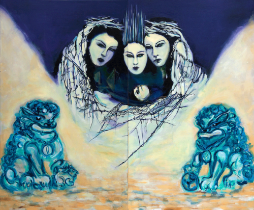 Divine Child (diptych) | 60" x 72" | Oil on canvas | 2020