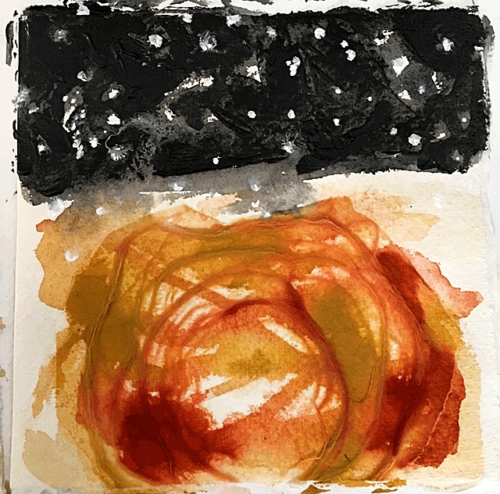 Cosmos Sun | 8" x 8" | Watercolor on paper | 2020