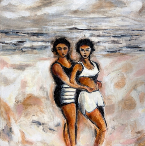 Two Women | 24" x 24" | Oil on canvas | Fall 2017